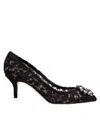 Dolce & Gabbana Bellucci 90 Crystal-embellished Pumps In Taormina Lace In Blue