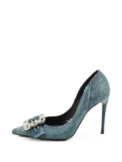 Pre-owned Dolce & Gabbana Bellucci Buckle-detail Pumps In Blue