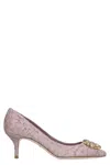 Dolce & Gabbana Bellucci Taormina Lace Pumps In Purple