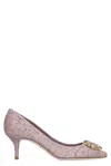 Dolce & Gabbana Bellucci Lace Pumps In Purple
