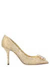 Dolce & Gabbana Lurex Lace Rainbow Pumps With Brooch Detailing