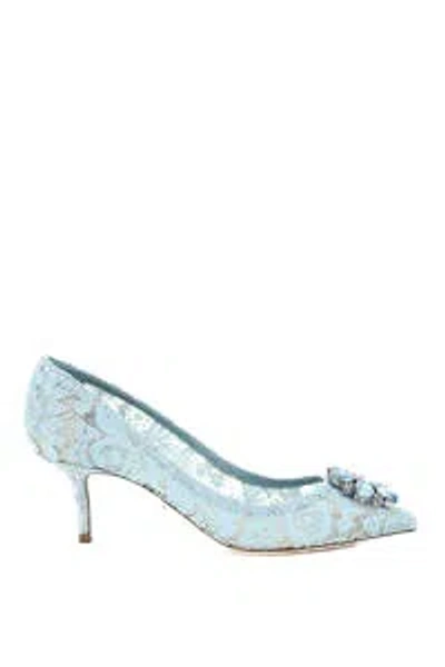 DOLCE & GABBANA DOLCE  GABBANA TAORMINA LACE EMBELLISHED PUMPS