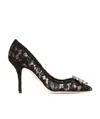 Dolce & Gabbana Rainbow Lace 90mm Brooch-detail Pumps In Black