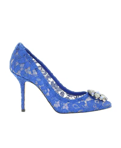 DOLCE & GABBANA DOLCE  GABBANA TAORMINA LACE EMBELLISHED PUMPS