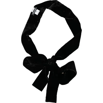 Pre-owned Dolce & Gabbana Belt Black Viscose Wide Waist Women Cintura S. It38 / Xs 450usd