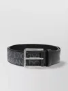 Dolce & Gabbana Men Belt With Buckle Embroidered With Logo In Black