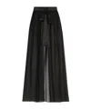 Dolce & Gabbana Black Silk Chiffon Maxi Skirt In Black