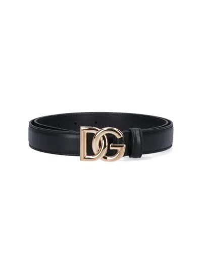Dolce & Gabbana Belt "dg" In Black