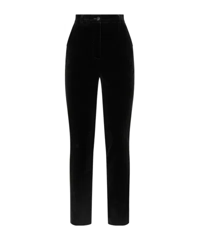 DOLCE & GABBANA DOLCE  GABBANA TAILORED VELVET TUXEDO PANTS