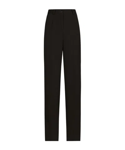 Dolce & Gabbana Straight-leg Tailored Pants In Black