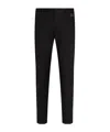 Dolce & Gabbana Stretch Wool Pants With Re-edition Label In Black