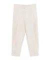 Dolce & Gabbana Soft Trousers In Beige Linen In White
