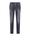 Dolce & Gabbana Men's Distressed Effect Skinny Jeans In Blue
