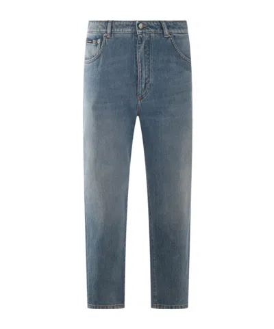 DOLCE & GABBANA DOLCE  GABBANA LOGO PLAQUE STRAIGHT LEG JEANS