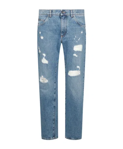 DOLCE & GABBANA DOLCE  GABBANA DISTRESSED JEANS