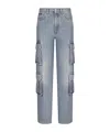 Dolce & Gabbana Cotton Denim Cargo Jeans In Gray