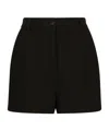 Dolce & Gabbana Pleated High-waisted Shorts In Black