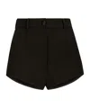 Dolce & Gabbana Stretch Wool Blend Tuxedo Shorts In Black