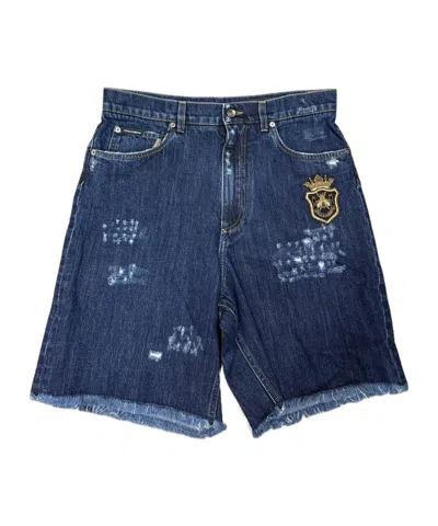Dolce & Gabbana Belt-loop Shorts In Blue