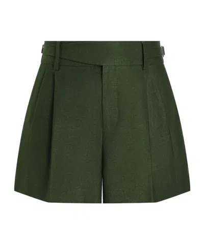 Dolce & Gabbana Belt-loop Shorts In Green
