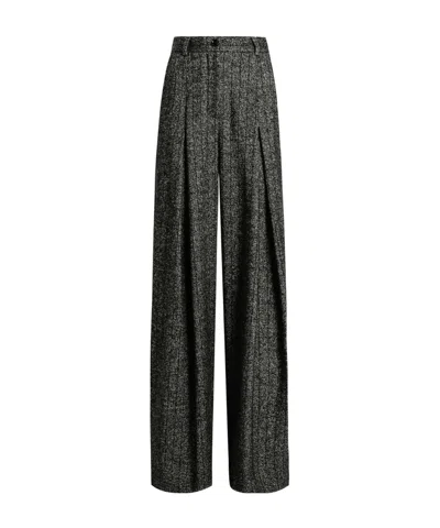 Dolce & Gabbana Belt Loops Slacks In Black