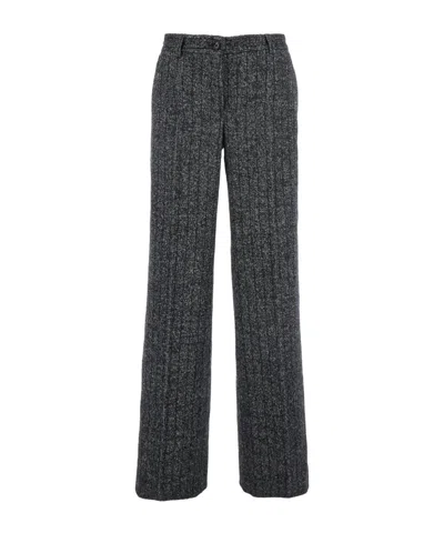 Dolce & Gabbana Belt Loops Slacks In Black
