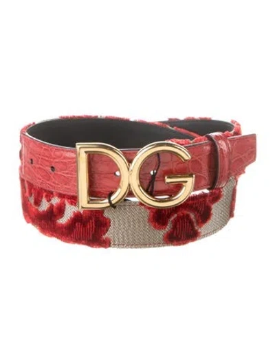 Pre-owned Dolce & Gabbana Belt In Red