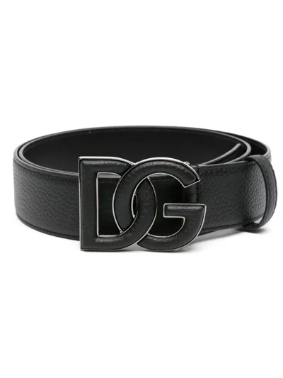 Dolce & Gabbana Belt With Buckle In Black