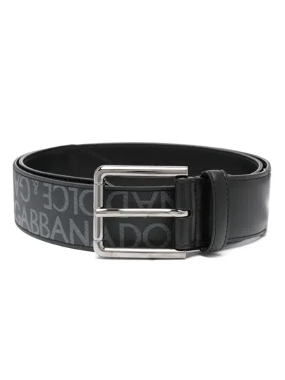 DOLCE & GABBANA DOLCE & GABBANA BELT WITH BUCKLE EMBROIDERED WITH LOGO
