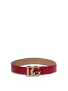 Dolce & Gabbana Belt With Crossed Dg Logo In Pink