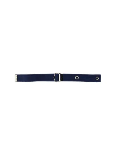 Dolce & Gabbana Men Belt With Logo In Blue