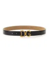 Dolce & Gabbana Dg Barocco 40mm Calf Leather Belt In Black