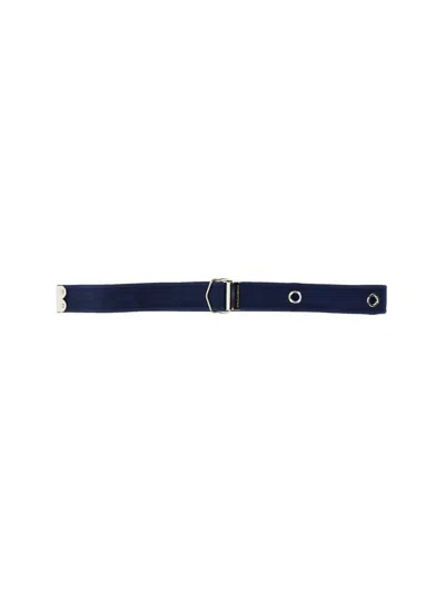 Dolce & Gabbana Belt With Logo In Blu Bianco (blue)