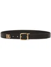 DOLCE & GABBANA BELT WITH LOGO PLAQUE