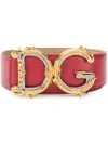 Dolce & Gabbana Belt With Red Dg In Red