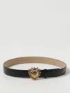 Dolce & Gabbana Devotion Leather Belt In Black
