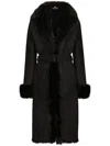 Dolce & Gabbana Belted Coat In Black