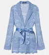 Dolce & Gabbana Women Cordonetto Lace Pijama Jacket In Blue