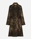 Dolce & Gabbana Belted Leopard-print Wool Coat In Animal Print