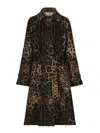 Dolce & Gabbana Leopard-print Belted Single-breasted Coat In Animal Print