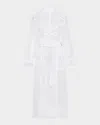 Dolce & Gabbana Belted Nylon Organza Trench Coat In White