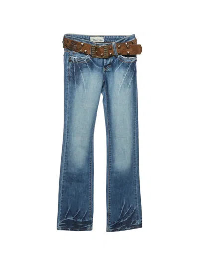 Pre-owned Dolce & Gabbana Belted Pocket Jeans In Blue