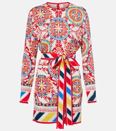 Dolce & Gabbana Bedrucktes Top Aus Seide In Multi