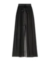 Dolce & Gabbana Black Silk Chiffon Maxi Skirt In Black