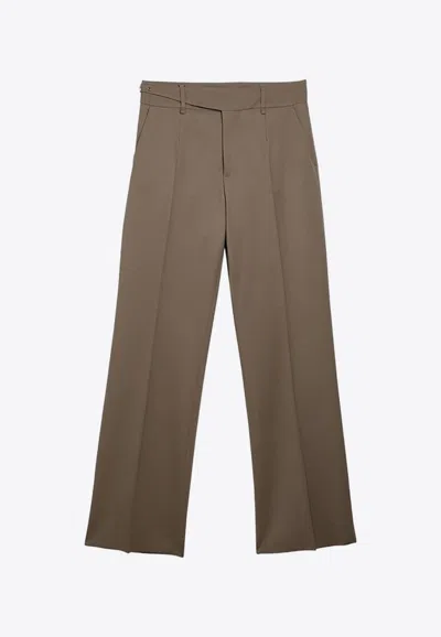 DOLCE & GABBANA BELTED TAILORED PANTS IN WOOL