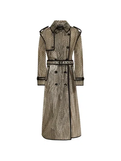 Dolce & Gabbana Belted Trench Coat In Multicolor
