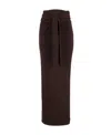 Dolce & Gabbana Belted Virgin-wool Blend Maxi Skirt In Black