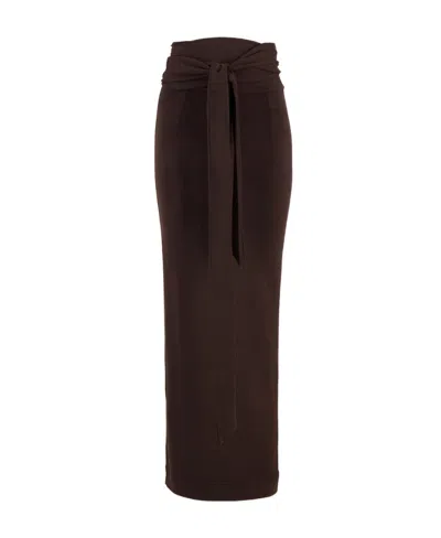 DOLCE & GABBANA DOLCE  GABBANA BELTED WAIST MAXI SKIRT