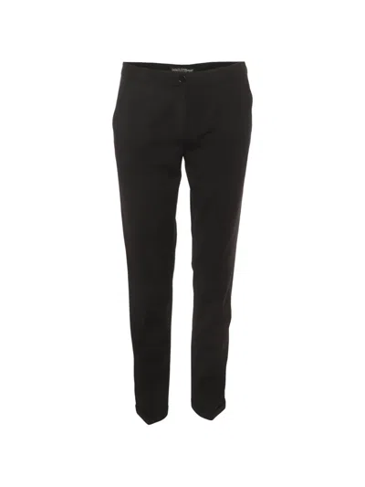 Pre-owned Dolce & Gabbana Belt-loop Pocket Trousers In Black