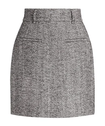 Dolce & Gabbana Belt-loop Skirt In Gray